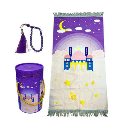 Kids Prayer Mat Set - Islamic Gift For
