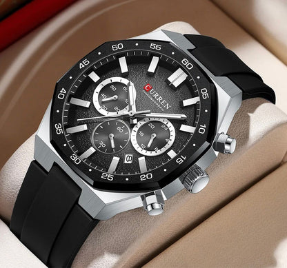 Curren "Sport Elite" Chronograph Watch  – Silicon Strap Edition
