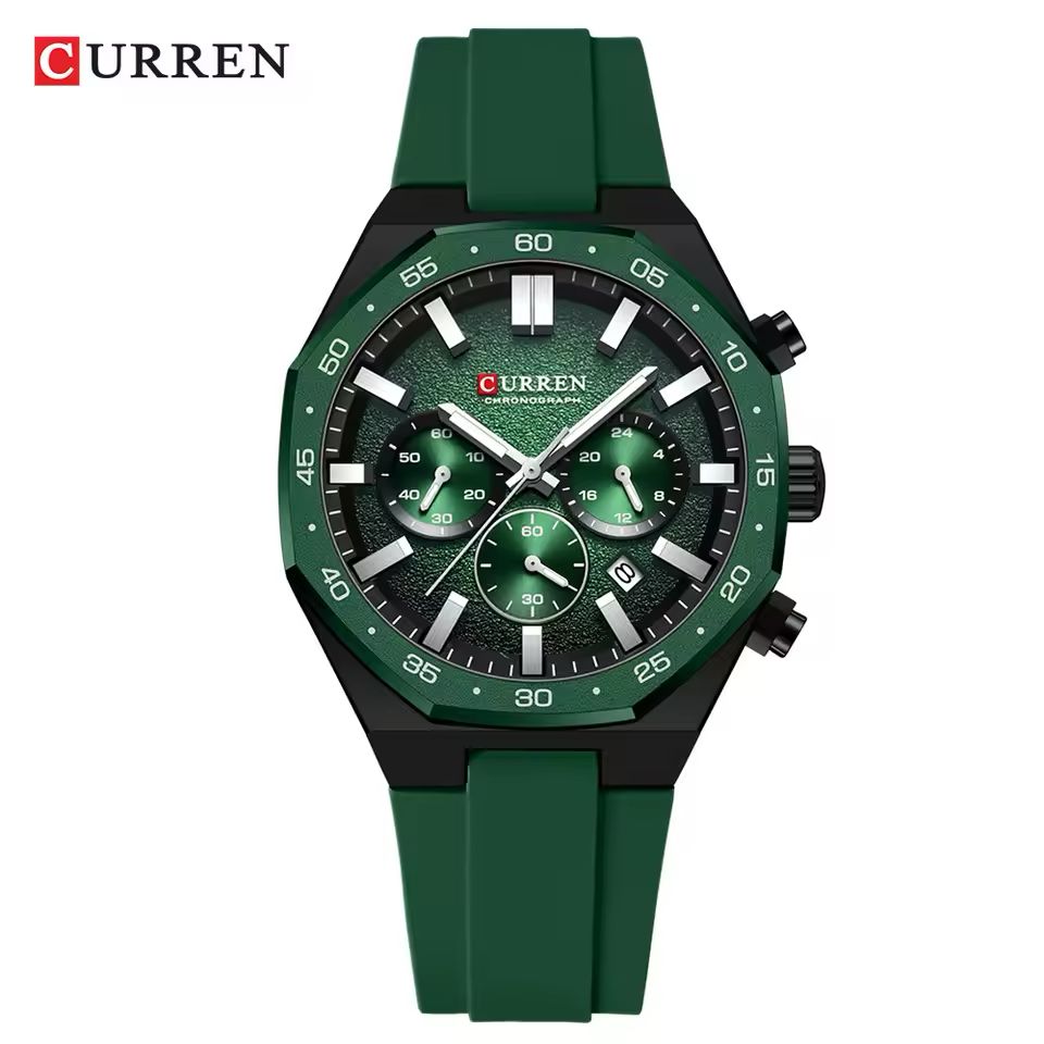 Curren "Sport Elite" Chronograph Watch  – Silicon Strap Edition