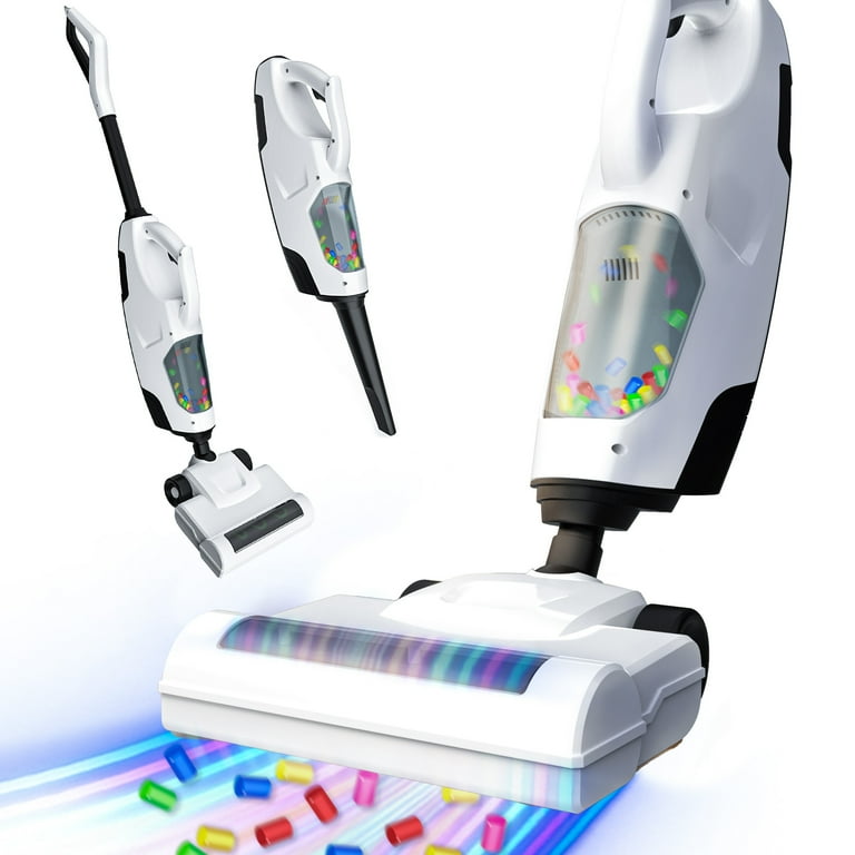 2-in-1 Kids' Toy Vacuum Cleaner – Realistic Cordless Stick & Handheld Vacuum