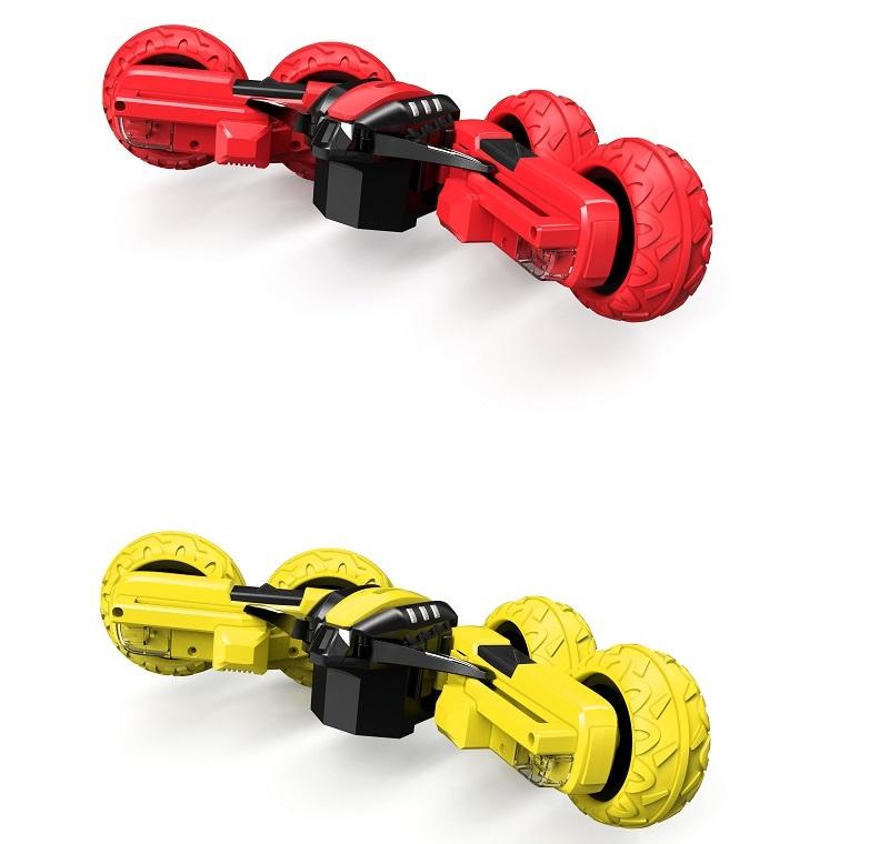 PRO STUNT 360 degree cross remote control car with green tires and body flip action