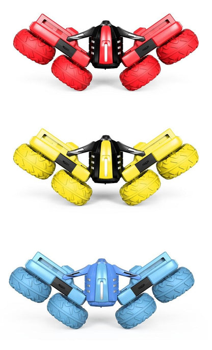 PRO STUNT 360 degree cross remote control car with green tires and body flip action