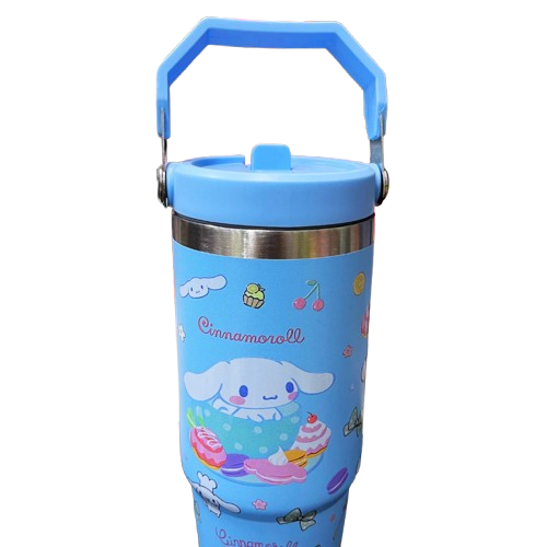 Premium 1200ml Kuromi & Friends  Cartoon Character Tumbler - Double-Wall Vacuum Insulated Water Bottle with Portable Handle